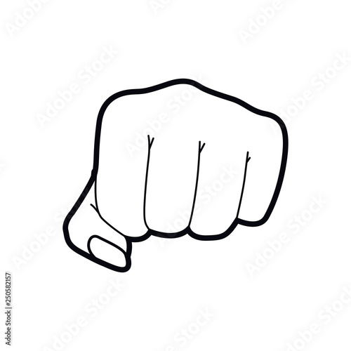 hand in sign power pop art
