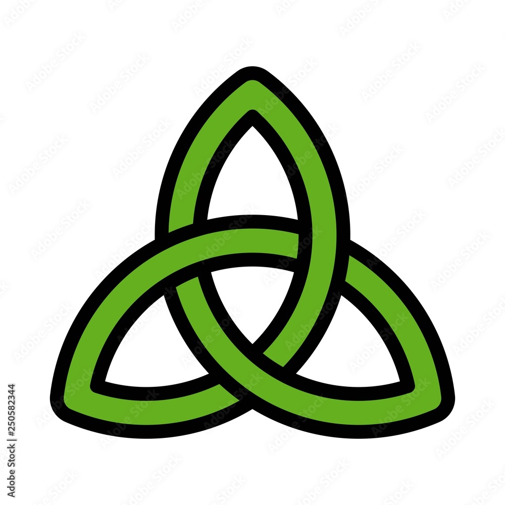 Celtic knot vector, Feast of Saint Patrick filled icon editable outline Celtic knot vector, Feast of Saint Patrick filled icon editable outline