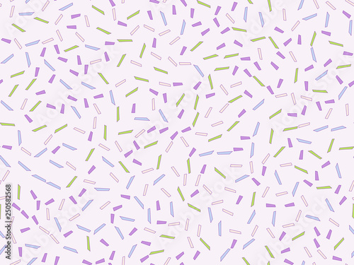 Colorful Abstract Confetti Background Pattern Vector. Memphis seamless seamless pattern with colorful confetti. Colorful bright confetti seamless pattern. Festive vector endless illustration  soft
