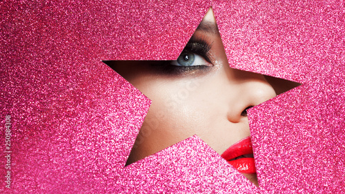 Bild auf Leinwand Bright makeup and you're a star