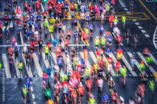 The Color crowd in Shanghai Marathon