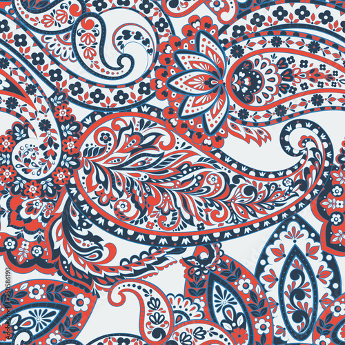 Paisley Ornamental seamless pattern.