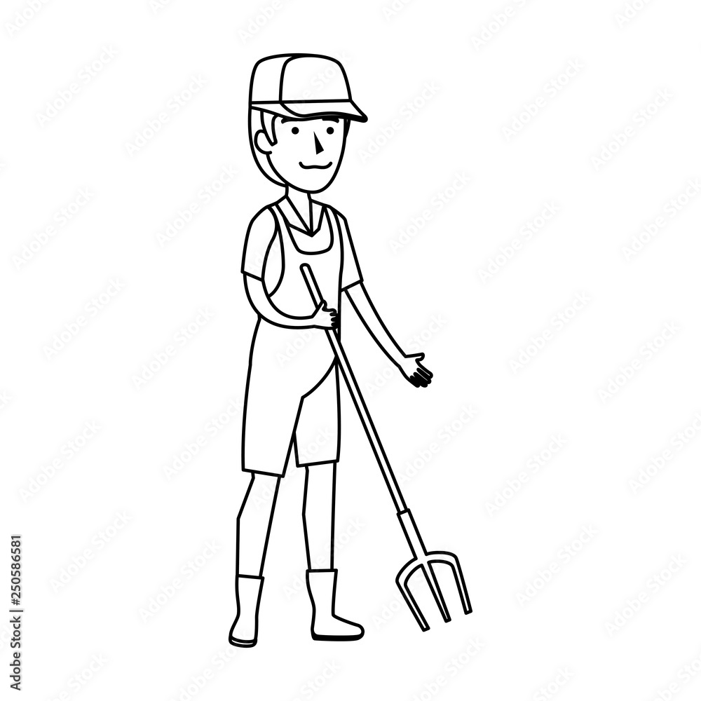man worker of zoo character