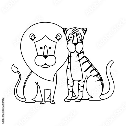 african lions couple characters