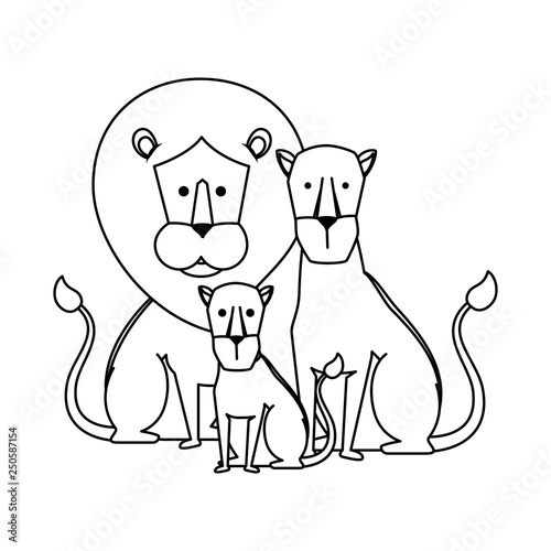 african lions family characters