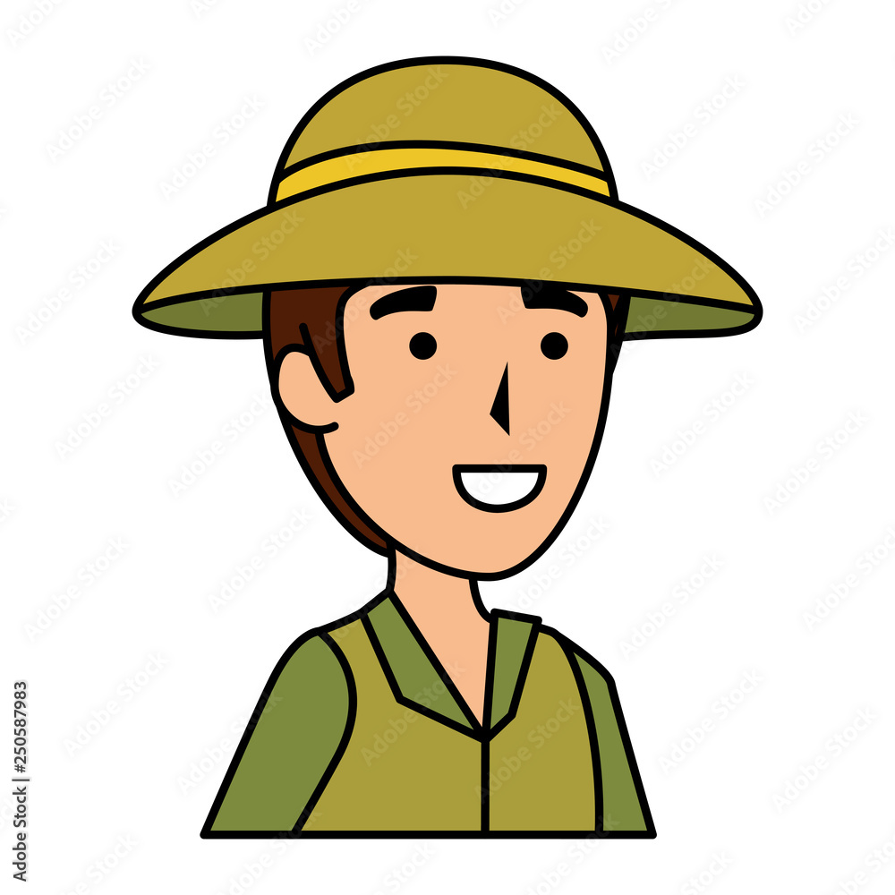 man worker of zoo character