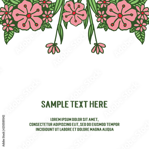 Vector illustration your sample text here with decor frame hand drawn