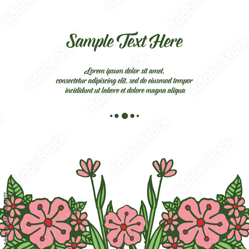 Vector illustration your sample text here with decor frame hand drawn
