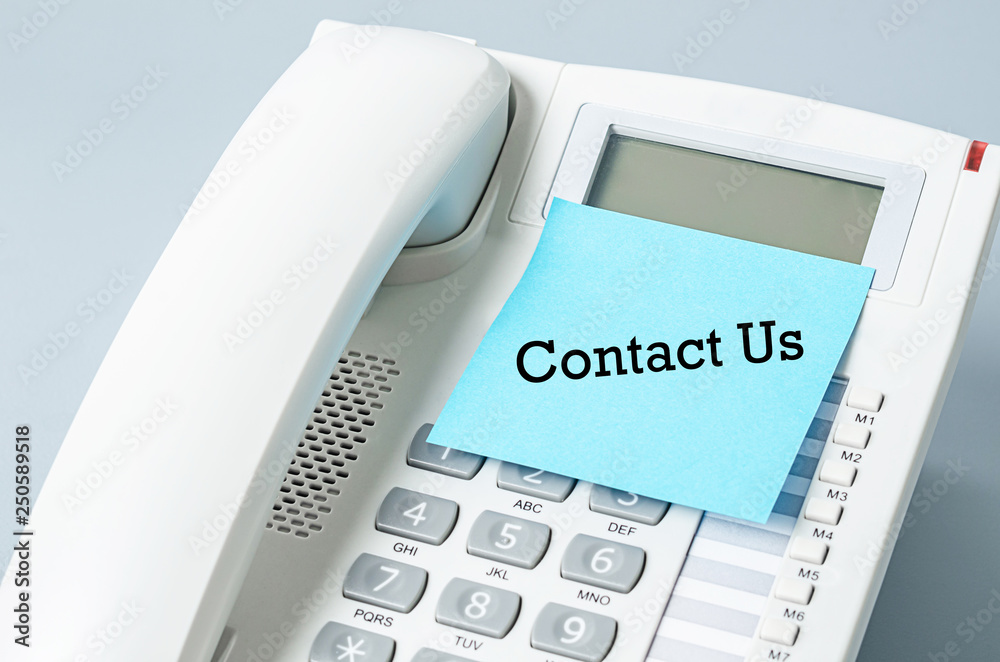 Contact us on blue sticky note.