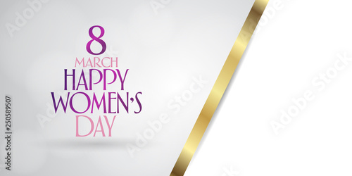 8 March. International Happy Women's Day Celebration. Billboard, Poster, Social Media, Story, Wishes Card, Greeting Card, Trendy Design Template. (TR: 8 Mart Dunya Kadinlar Gununuz Kutlu Olsun.)  photo