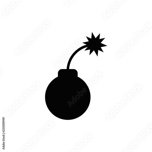 bomb icon. vector illustration