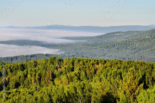 Summer in the Ural mountains is a beautiful and picturesque time