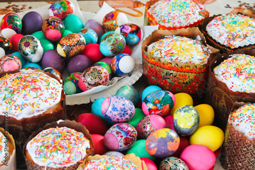 Easter eggs, homemade Easter