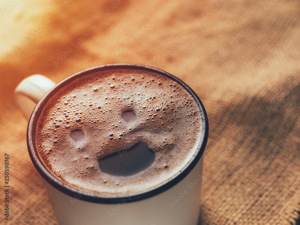 Coffee mug with a smile