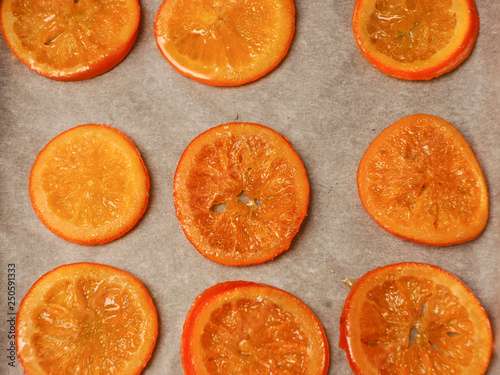 candied slices of orange photo