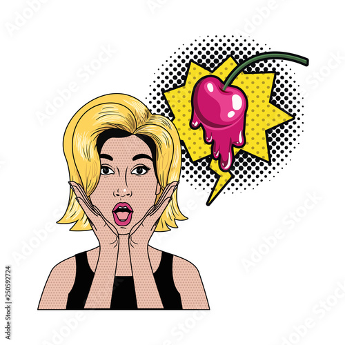 woman telling a secret with speech bubble