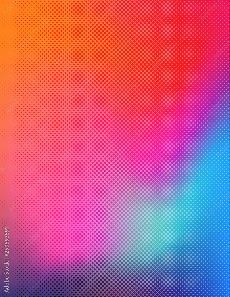 Abstract background colorful halftone gradient vector