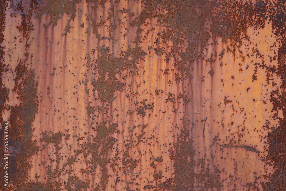 Old rusted metal texture. The surface of an uneven iron wall. Perfect for background and grunge design.