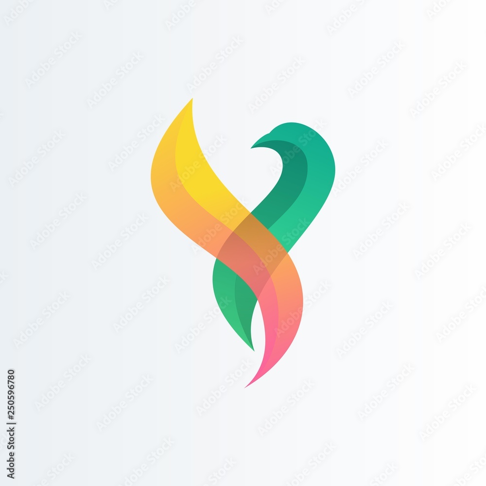 Abstract bird illustration Design vector template Abstract bird illustration Design vector template