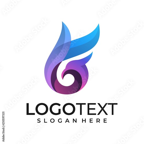 Abstract designs Phoenix illustration vector template