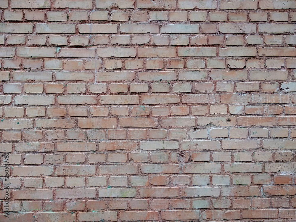 Obraz premium painted old brick wall