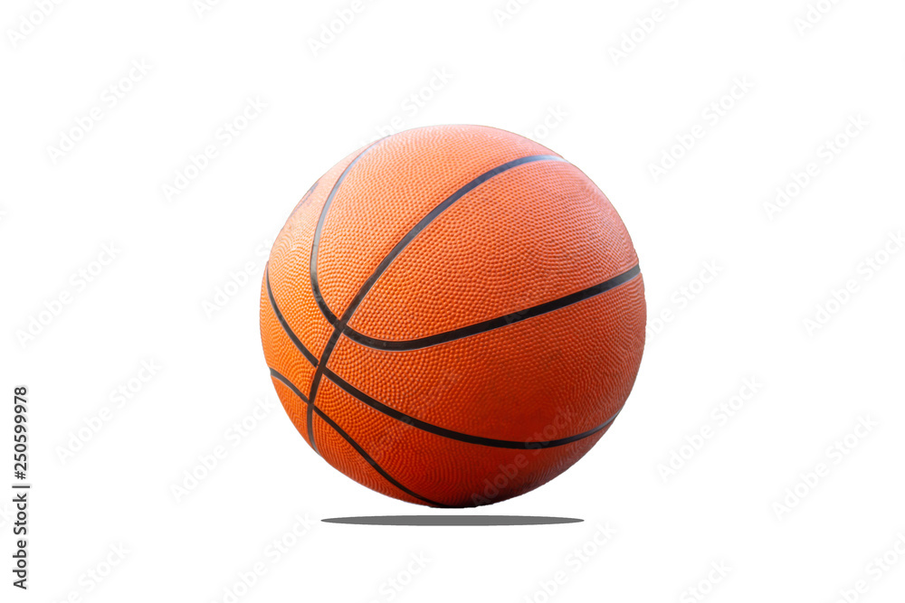 Basketball on a white background with clipping path.