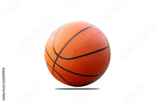 Basketball on a white background with clipping path. © Nueng