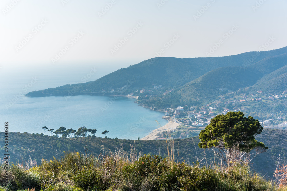 Mediterranean Sea View from The Mountains of Southern Italy