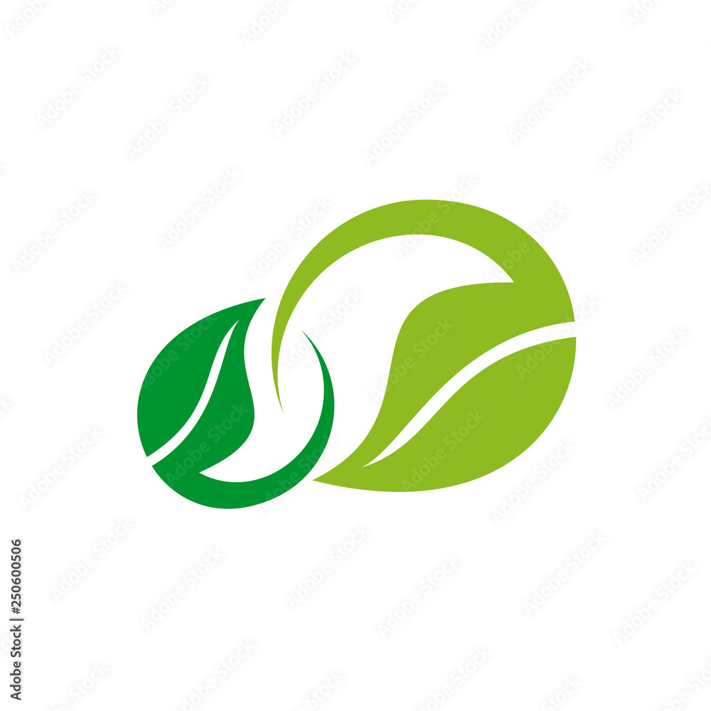 Leaf icon logo design Leaf icon logo design
