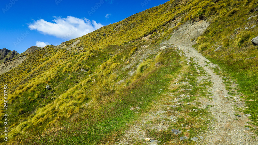 Hiking Isthmus Peak in New-Zealand Hiking Isthmus Peak in New-Zealand