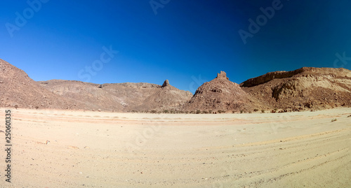 desert landscape El Berdj canyon in Tassili NAjjer National Park, Algeria
