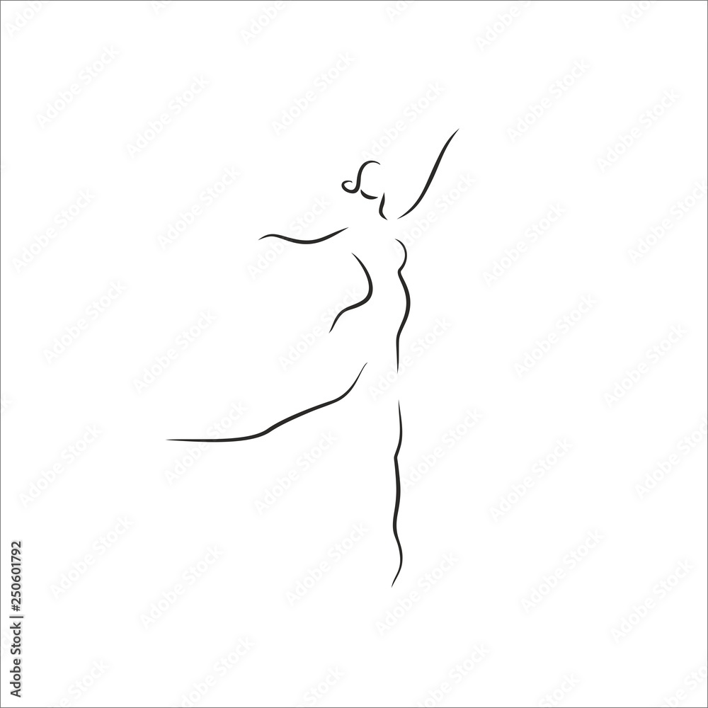 dancer line illustration vector design dancer line illustration vector design