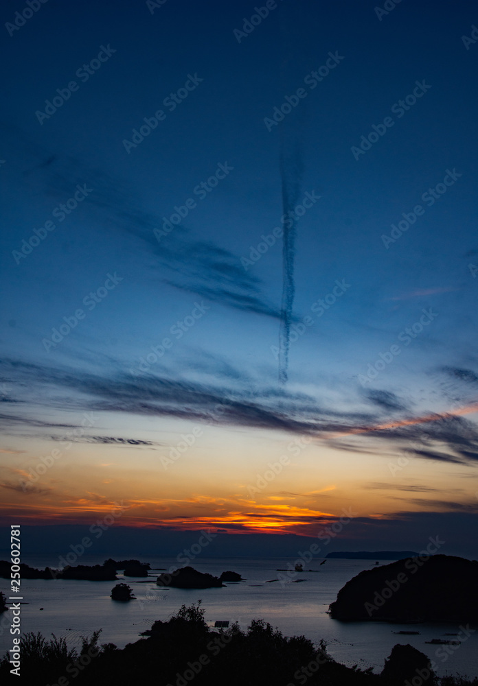 九十九島の夕景 九十九島の夕景