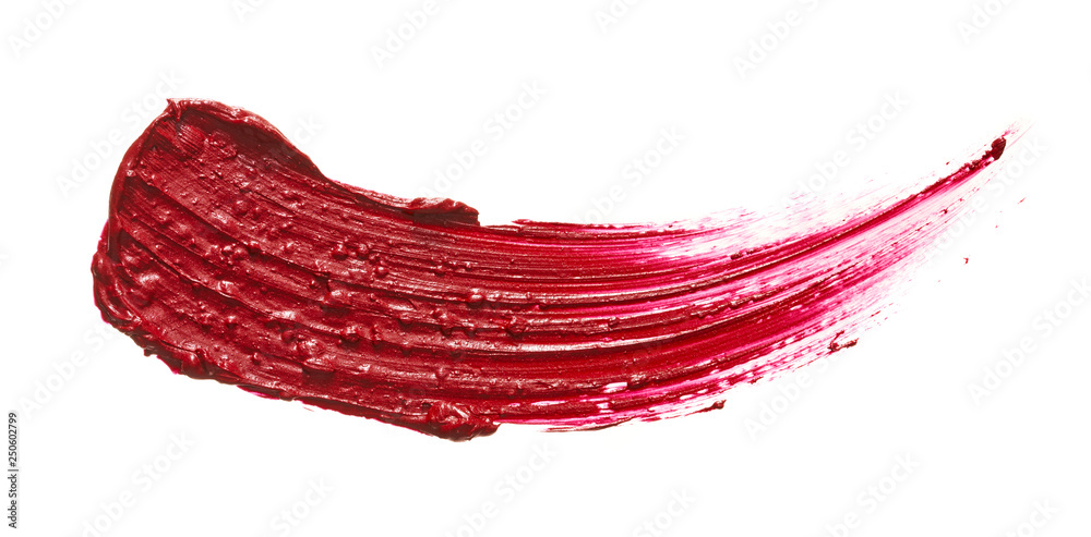 Smear and texture of red lipstick or acrylic paint Smear and texture of red lipstick or acrylic paint