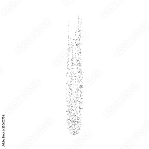 Effervescent soluble tablet bubbles in water.
