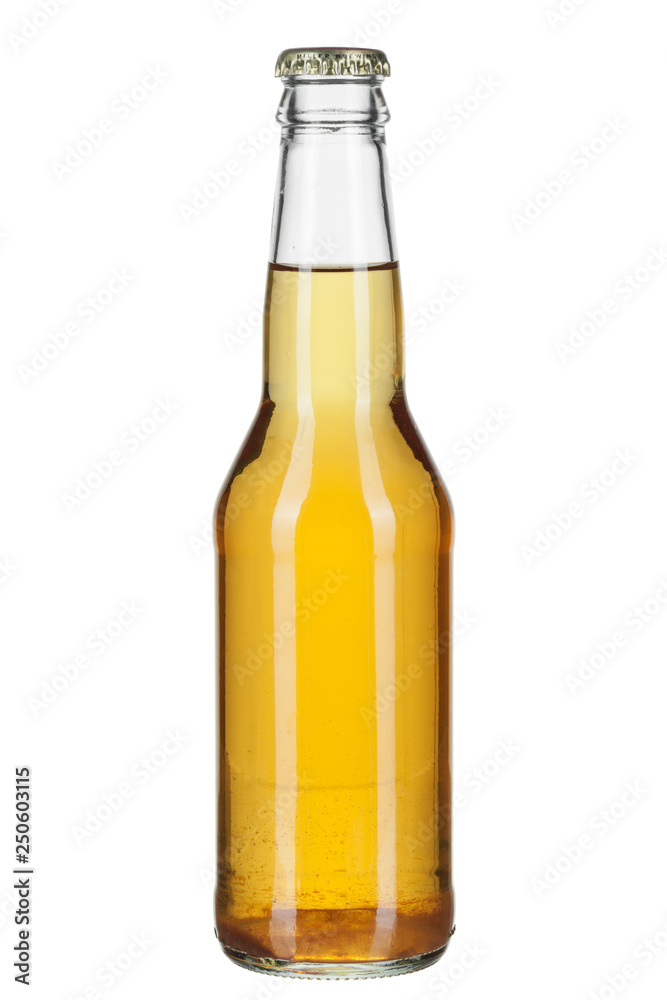 bottle with beer on white background bottle with beer on white background