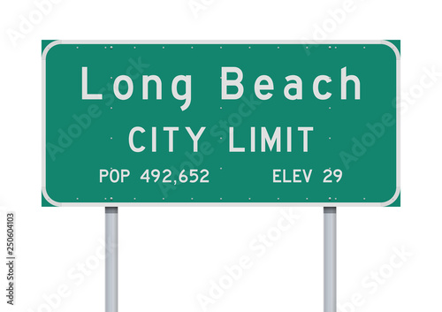Long Beach City Limit road sign