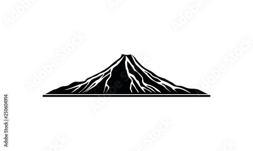 Mountain with the lava vector