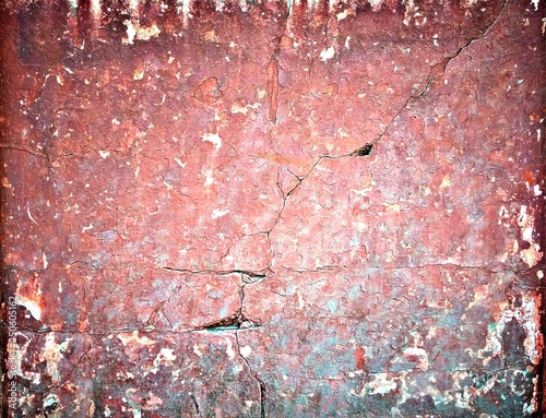 old cracked plaster on the wall