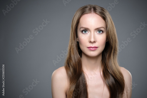 Girl with long and shiny hair. Beautiful model woman with good hairstyle