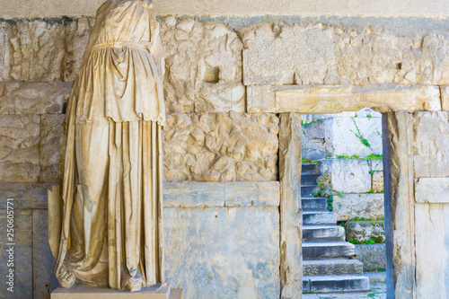 Apollo Patroos statue in ancient agora museum in Athens, Greece photo