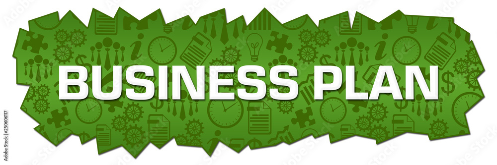 Business Plan Green Business Symbols Cutout Horizontal Business Plan Green Business Symbols Cutout Horizontal