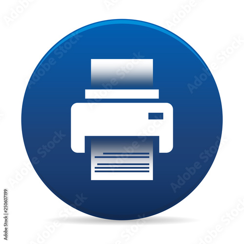 Printer icon in a circle