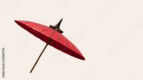Red umbrella, white background