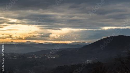 Wallpaper Mural Moody sunset over the Kahlenberg mountains in Vienna, Austria Torontodigital.ca