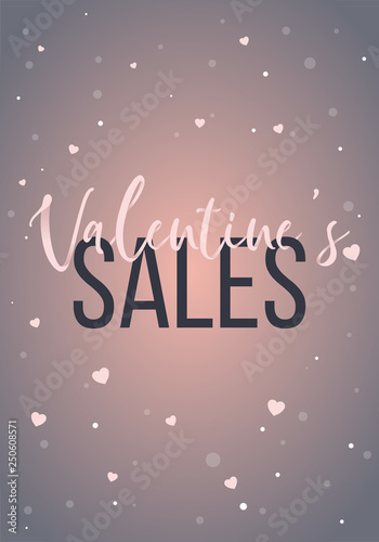 Valentines sales banner design. Can be used as porter or flyer. Business template