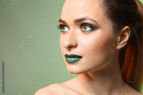 Beautiful young woman with ...