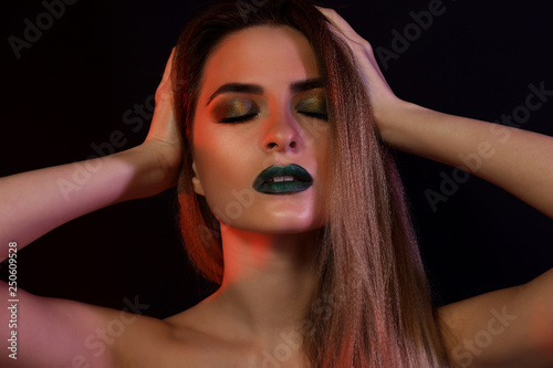 Beautiful young woman with ...
