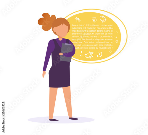 Virologist, doctor, specialist Vector. Cartoon. Isolated art on white background.