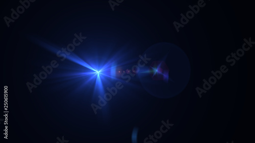 bright blue lensflare